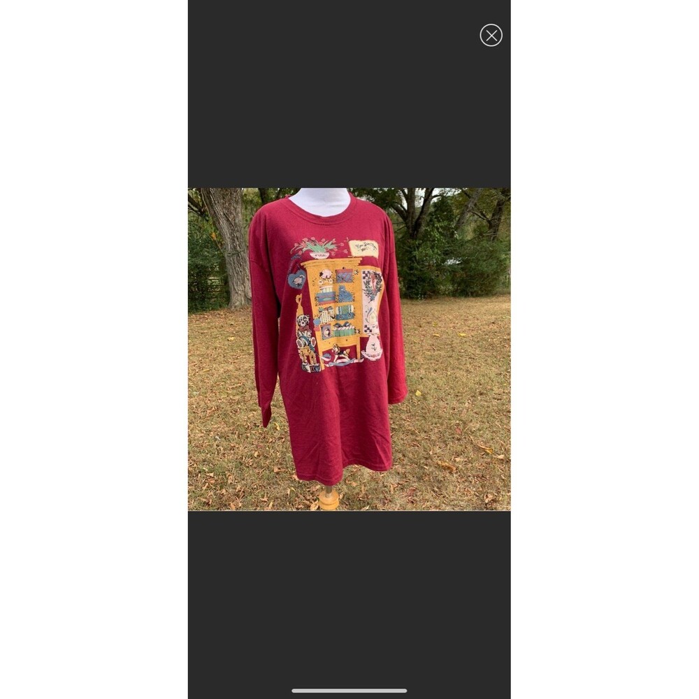 Vintage KAVIO DESIGNS Grandma Graphic Tee OSFM Home Sweet Home Cozy Sheep Top